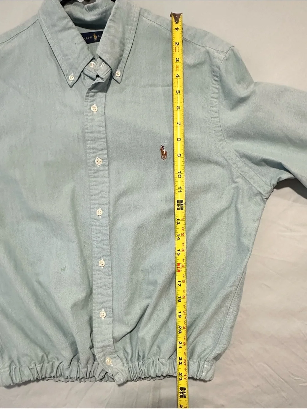Ralph Lauren Light Teal Oxford Shirt with Embroidered Pony - Picture 7 of 10